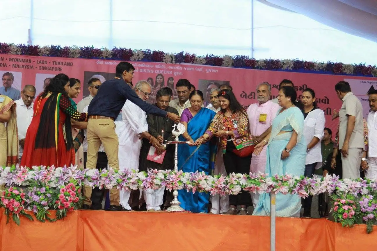 Sharing the platform with Ms Anandiben Patel – Indian Politician & Former CM of Gujarat