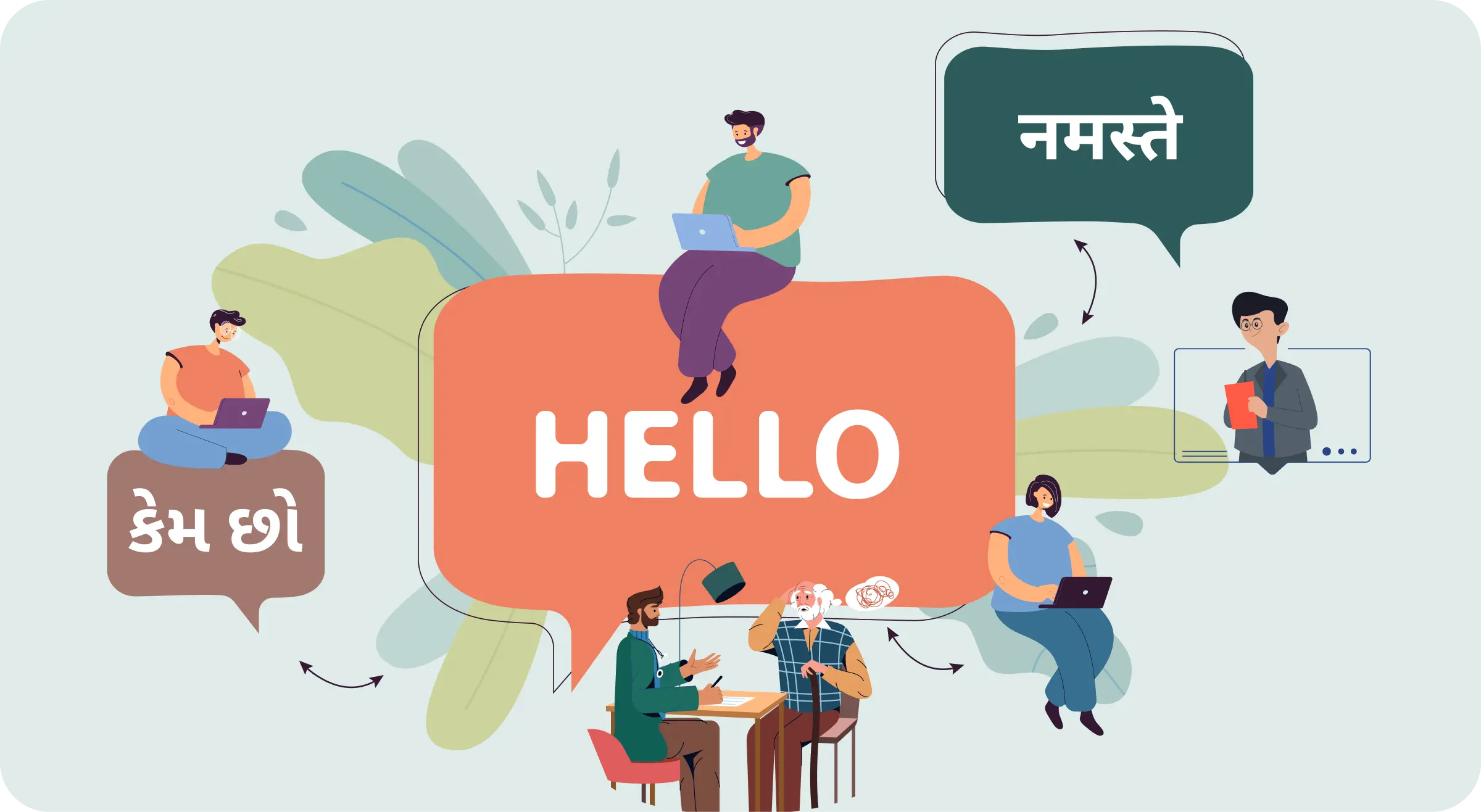 Multilingual Support Illustration