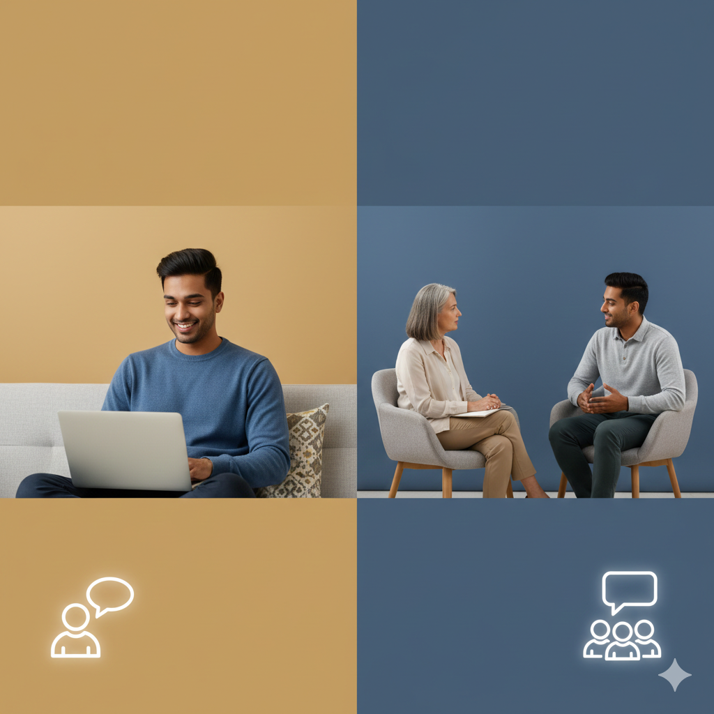 Online vs In-Person Mental Health Therapy: What Works Better and When?