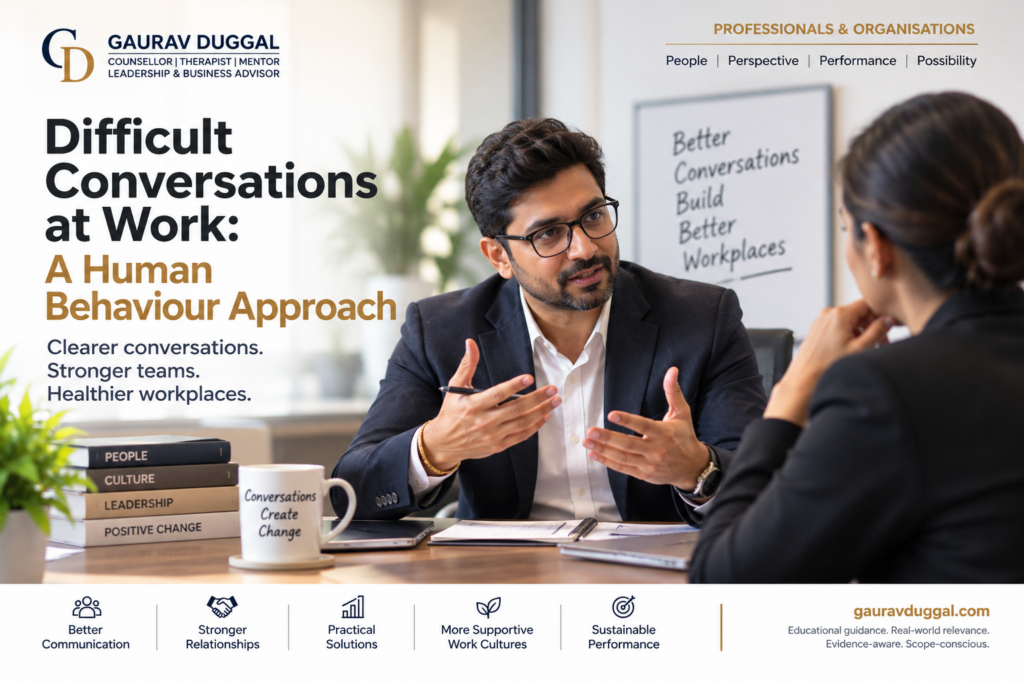 Difficult Conversations at Work: A Human Behaviour Approach