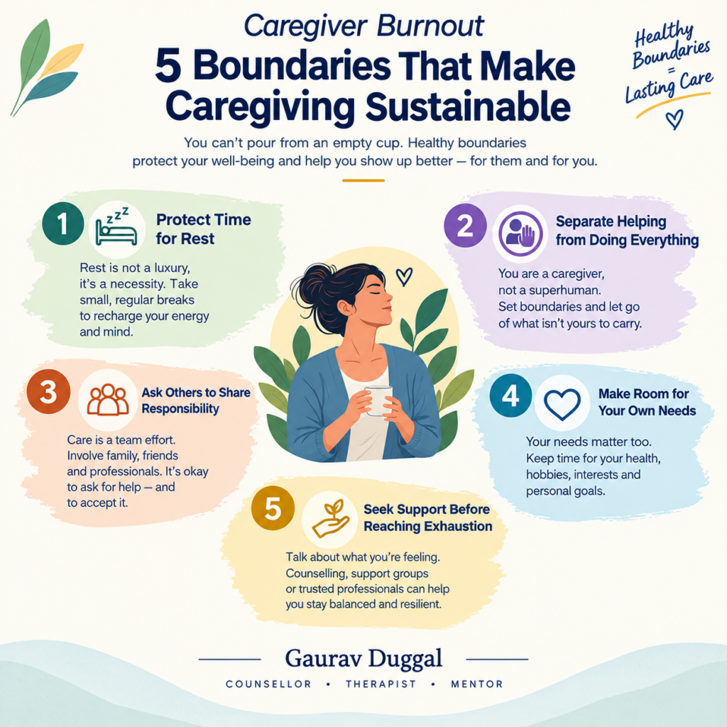 Caregiver burnout boundaries for sustainable caregiving